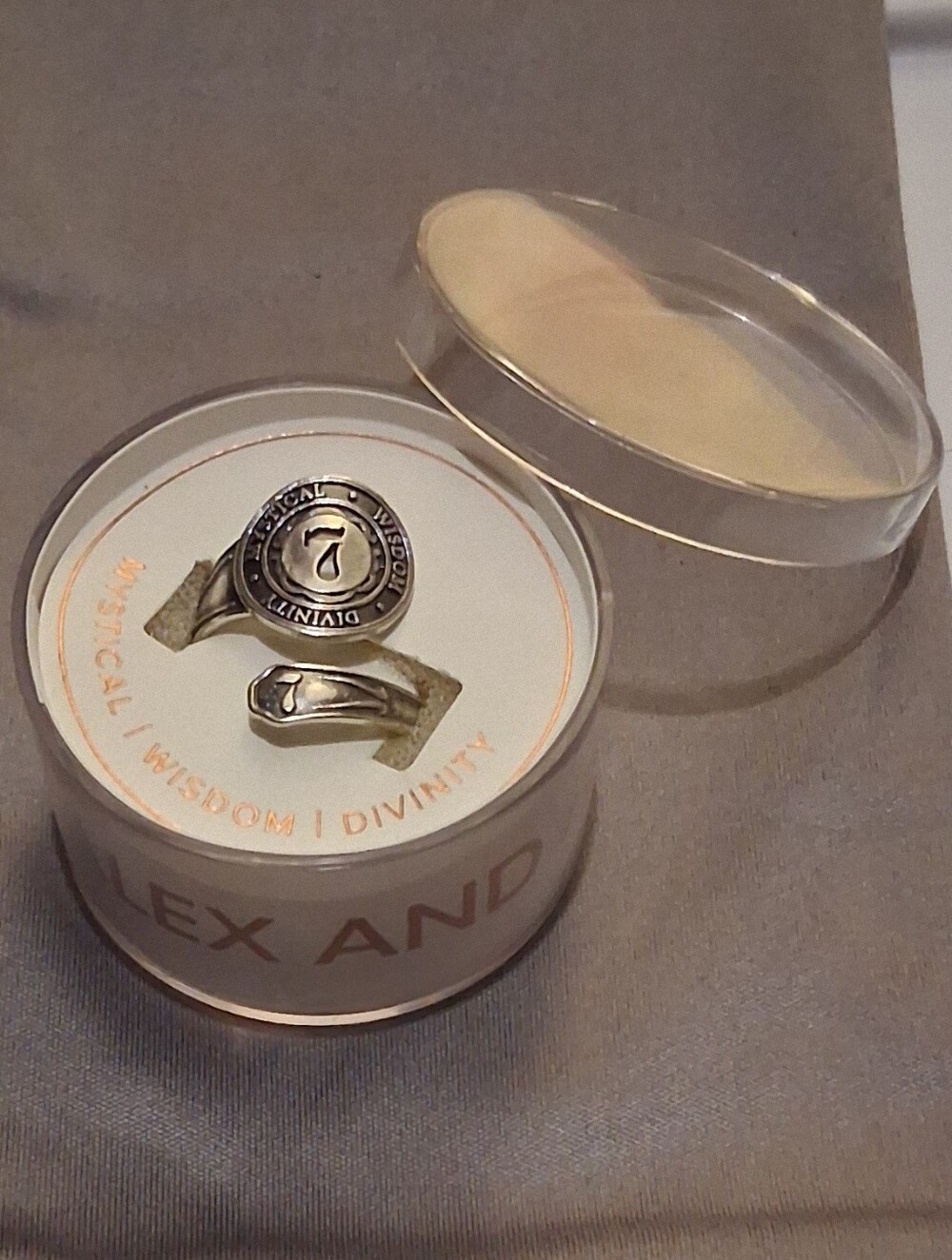 Alex and Ani .925 Sterling Silver Numerology Spoon Ring